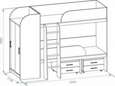Двухъярусная кровать «Приют2»